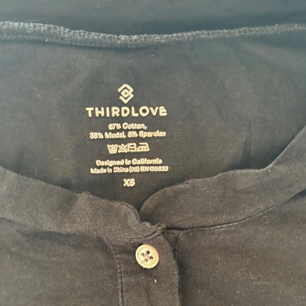 ThirdLove Charcoal Buttoned Pajama Top - Picture 2 of 5
